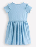 Vestido fofo com apliques de coelho