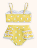 Polka Dot Suspender Badedragt