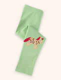 Leggings con applicazioni di farfalle in pony