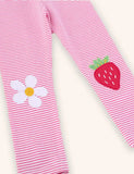 Strawberry stribede applikations-leggings