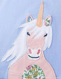 Kleid mit Cartoon-Einhorn-Applikation