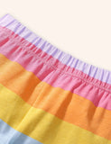 T-Shirt-Set aus Baumwolle mit Bären-Regenbogen-Applikation