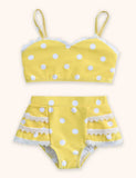 Polka Dot Suspender Badedragt