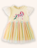Kleid aus Tüll mit Pony-Applikation