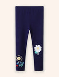 Niedliche Leggings mit Blumenapplikation