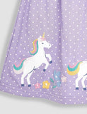 Appliqué Frill Shoulder Pretty Summer Jersey Dress - Mini Taylor