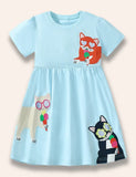 Abito con applicazione gatto gelato