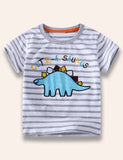 Süßes T-Shirt mit Dinosaurier-Applikation