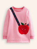 Kleid mit Apfeltaschen-Applikation