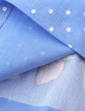 Gepunktetes Kleid mit Cartoon-Maus-Applikation