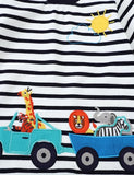 T-Shirt mit fahrender Tierapplikation