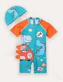 Einteiliger Badeanzug mit Cartoon-Print