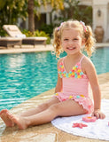 Cute Three-dimensional Flower One-piece Swimsuit