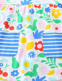 Kleid mit mehreren Blumenmustern