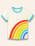 T-Shirt mit Regenbogen-Print