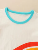 T-Shirt mit Regenbogen-Print