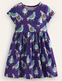Komplett bedrucktes Taubenkleid