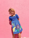 Skov Appliqué Smocked Bomuldskjole