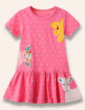 Vestido con apliques de animales de granja