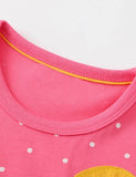 Vestido con apliques de animales de granja