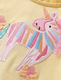 Rainbow Unicorn Appliqué Tulle Kjole