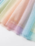 Rainbow Unicorn Appliqué Tulle Kjole