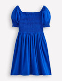Skov Appliqué Smocked Bomuldskjole