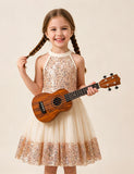 Sequin Halter Neck Birthday Party Princess Dress