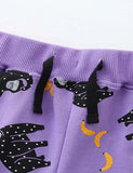 Shorts in cotone con stampa orango