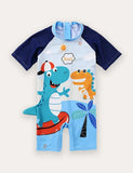 Einteiliger Badeanzug mit Cartoon-Print