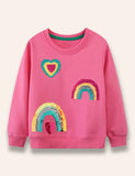 Regenbogen-Pailletten-Sweatshirt