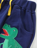Shorts mit Cartoon-Dinosaurier-Applikation
