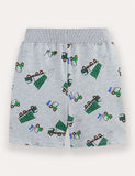Shorts med tegneserie-lastbil med tryk