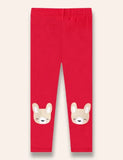 Leggings com apliques de animais fofos