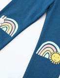 Süße Kaninchen-Regenbogen-bedruckte Leggings