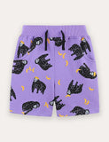 Shorts in cotone con stampa orango