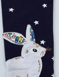 Leggings stellati con applicazione Rabbit Moon