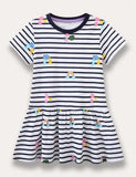 Rainbow Fruit Printed Striped Dress - Mini Taylor