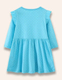 Gepunktetes Kleid mit Meerschweinchen-Applikation