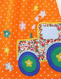 Country Life Truck Appliqué Dotted Dress