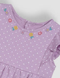 Lilac Purple Llama Appliqué Summer Dress
