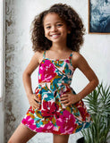 Fashion Waist Print Dress