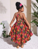 Mom and Me Tropical Fruit Tie-dye Dress