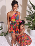 Mom and Me Tropical Fruit Tie-dye Dress