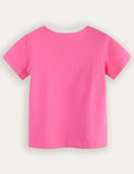 Camiseta de manga curta com estampa arco-íris Love