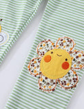Niedliche Leggings mit Bienen-Blumen-Applikation