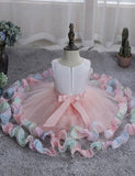 Tredimensionel Flower Party Tyl Kjole