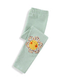 Niedliche Leggings mit Bienen-Blumen-Applikation