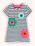 Sød Flower Applique Kjole