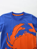 Cute Crab Print T-shirt
